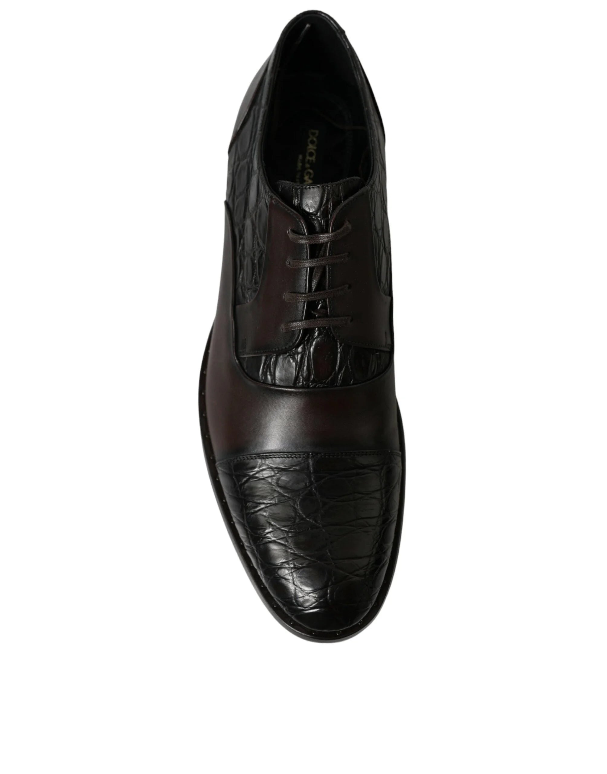 Dolce & Gabbana Brown Exotic Leather Formal Men Dress Shoes - Shoes