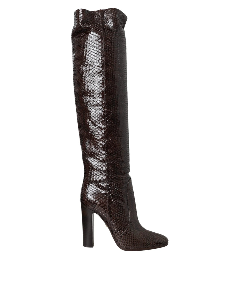 Dolce & Gabbana Brown Exotic Leather Heels High Boots Shoes - Boots