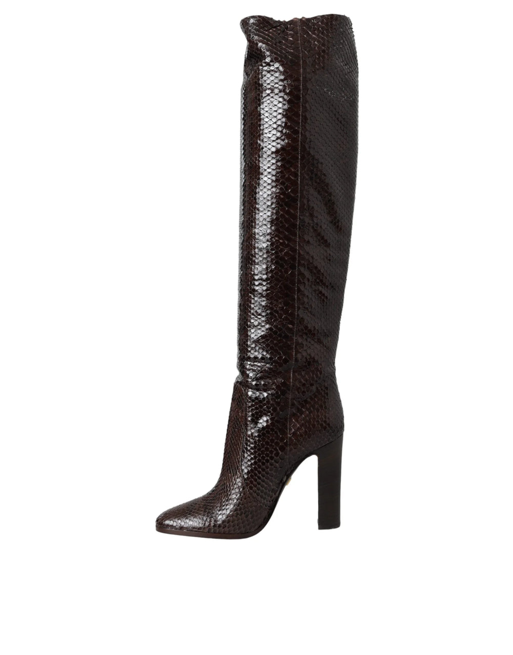 Dolce & Gabbana Brown Exotic Leather Heels High Boots Shoes - Boots