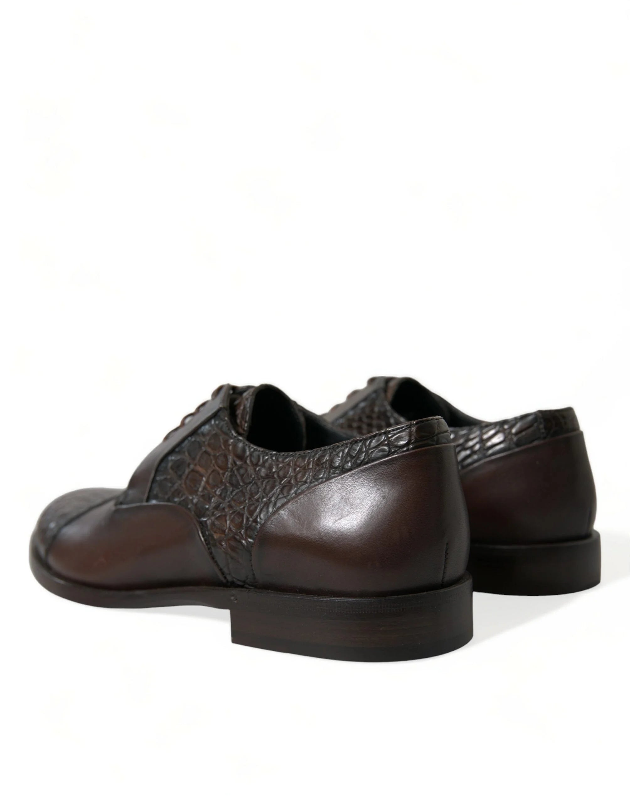 Dolce & Gabbana Brown Exotic Leather Lace Up Oxford Dress Shoes - EU41/US8