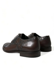 Dolce & Gabbana Brown Exotic Leather Lace Up Oxford Dress Shoes - EU41/US8