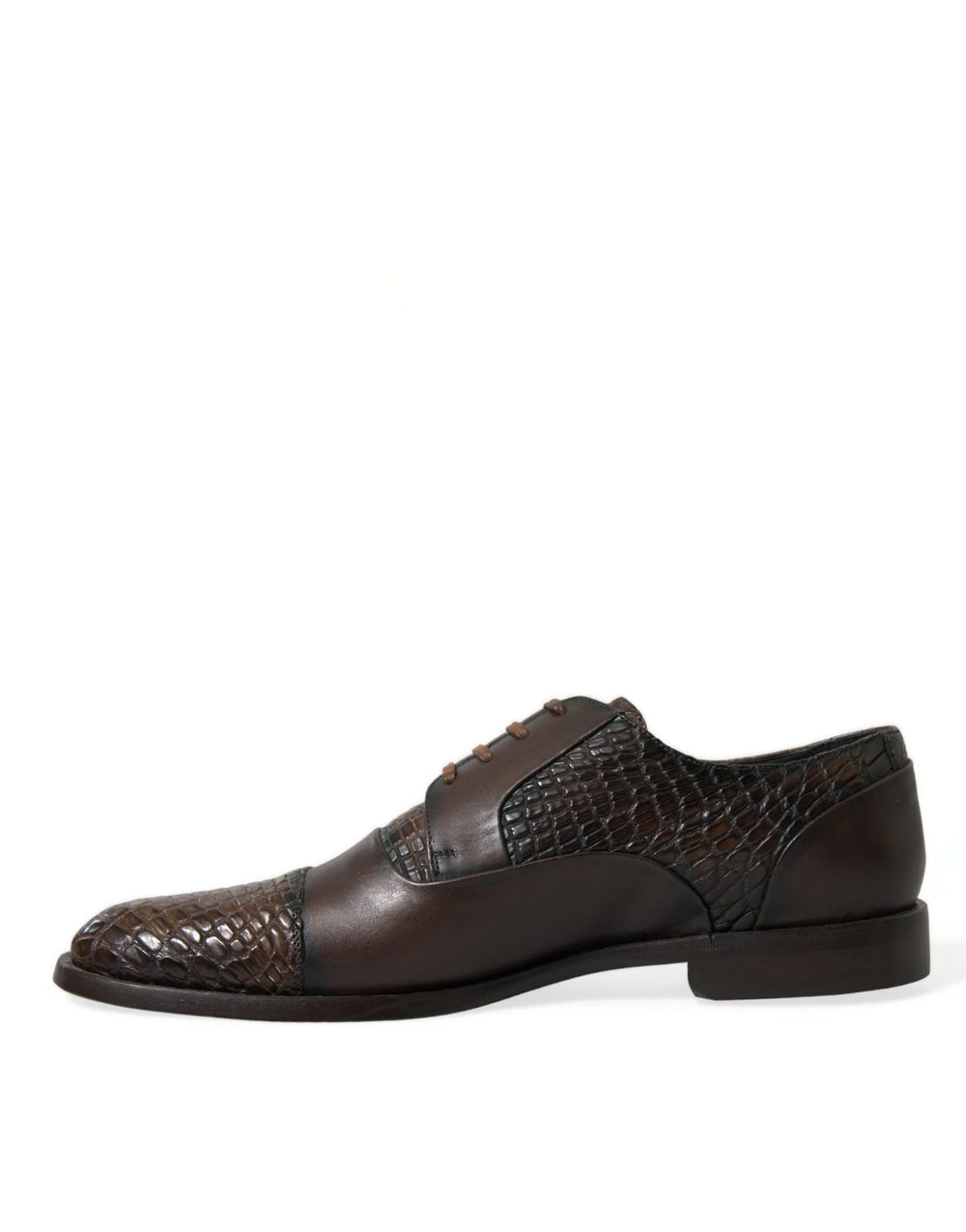 Dolce & Gabbana Brown Exotic Leather Lace Up Oxford Dress Shoes - EU41/US8