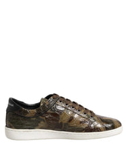 Dolce & Gabbana Brown Exotic Leather Low Top Sneakers Shoes - EU40/US7 - Sneakers