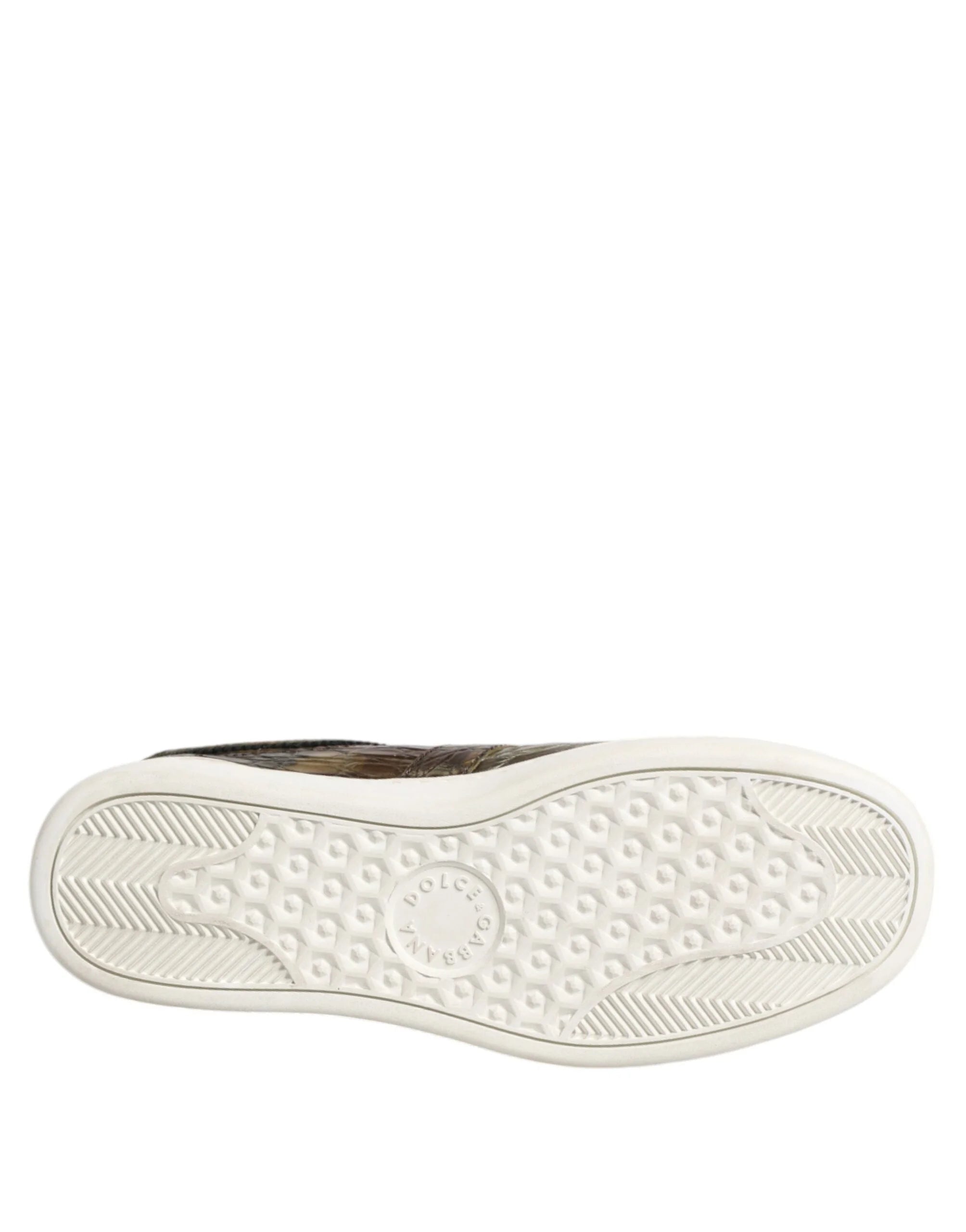 Dolce & Gabbana Brown Exotic Leather Low Top Sneakers Shoes - EU40/US7 - Sneakers