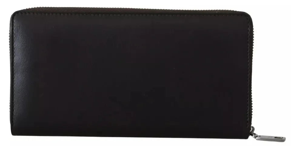 Dolce & Gabbana Brown Exotic Leather Zip Around Continental Clutch Wallet - Wallets