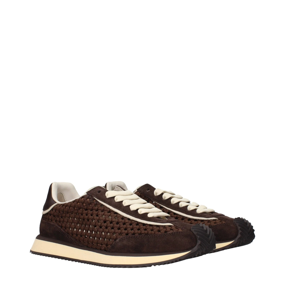 Dolce & Gabbana Brown Fabric Low Tops