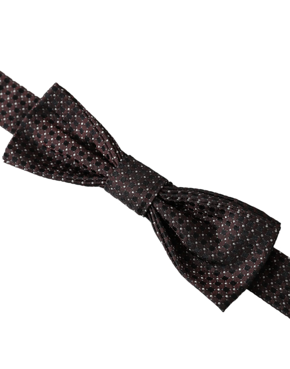Dolce & Gabbana Brown Fantasy Silk Adjustable Neck Men Papillon Bow Tie - Neckties