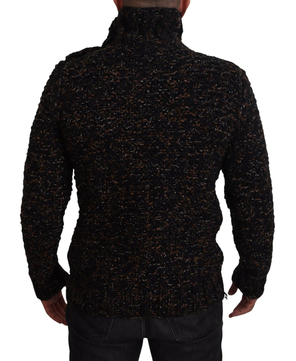 Dolce & Gabbana Brown Fatto A Mano Turtleneck Pullover Sweater - Sweaters