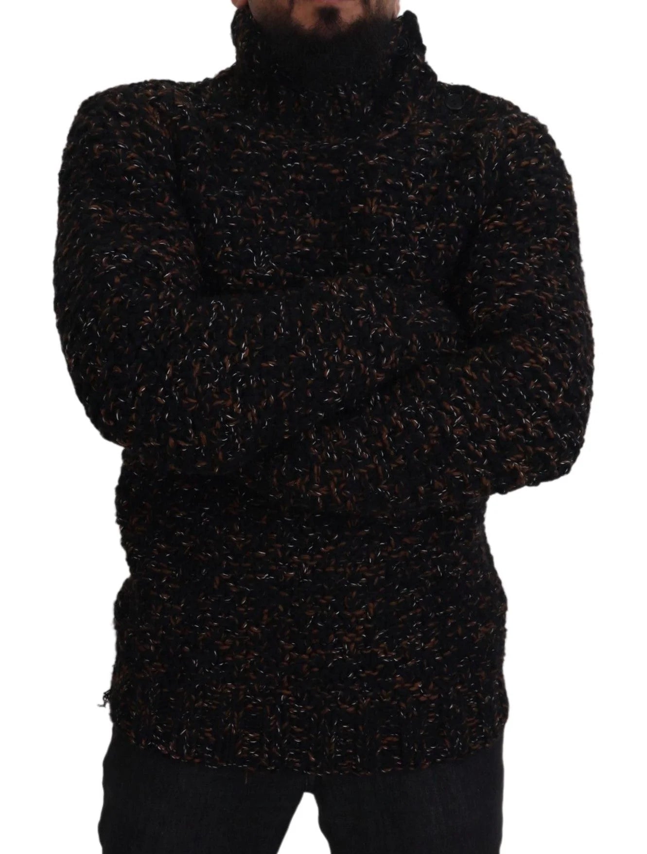Dolce & Gabbana Brown Fatto A Mano Turtleneck Pullover Sweater - Sweaters