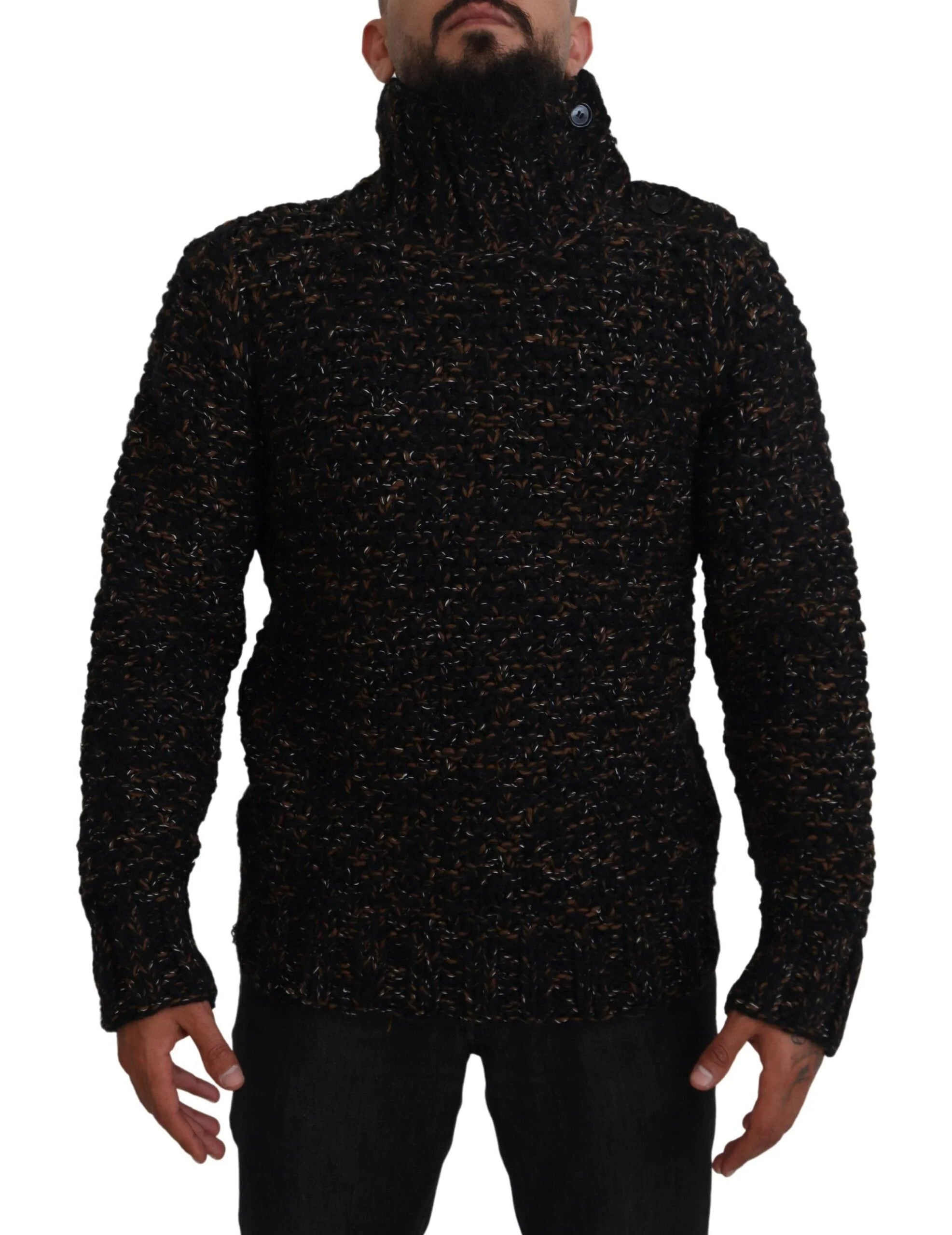 Dolce & Gabbana Brown Fatto A Mano Turtleneck Pullover Sweater - Sweaters