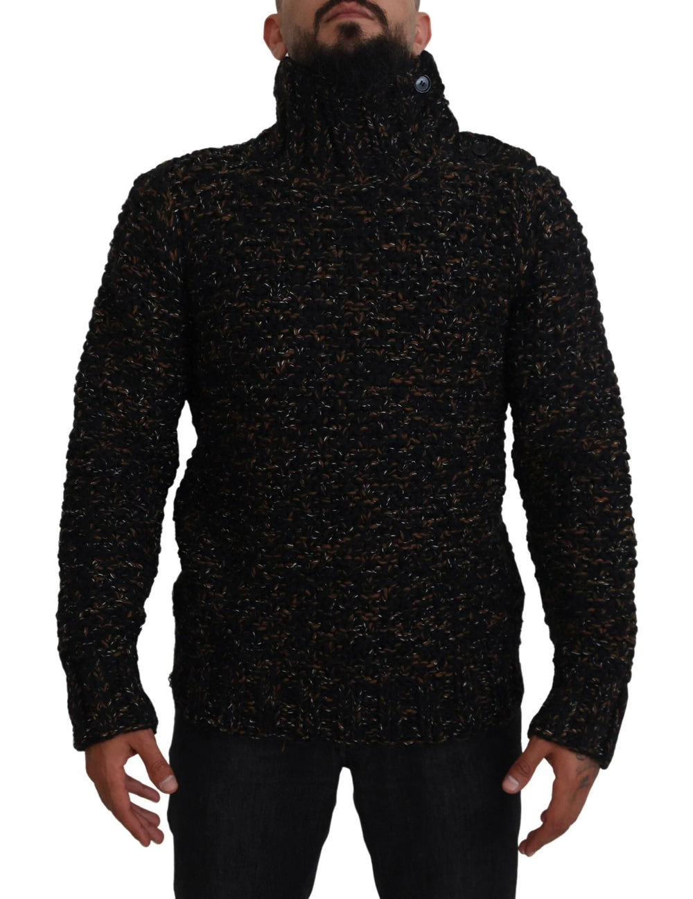 Dolce & Gabbana Brown Fatto A Mano Turtleneck Pullover Sweater - Sweaters