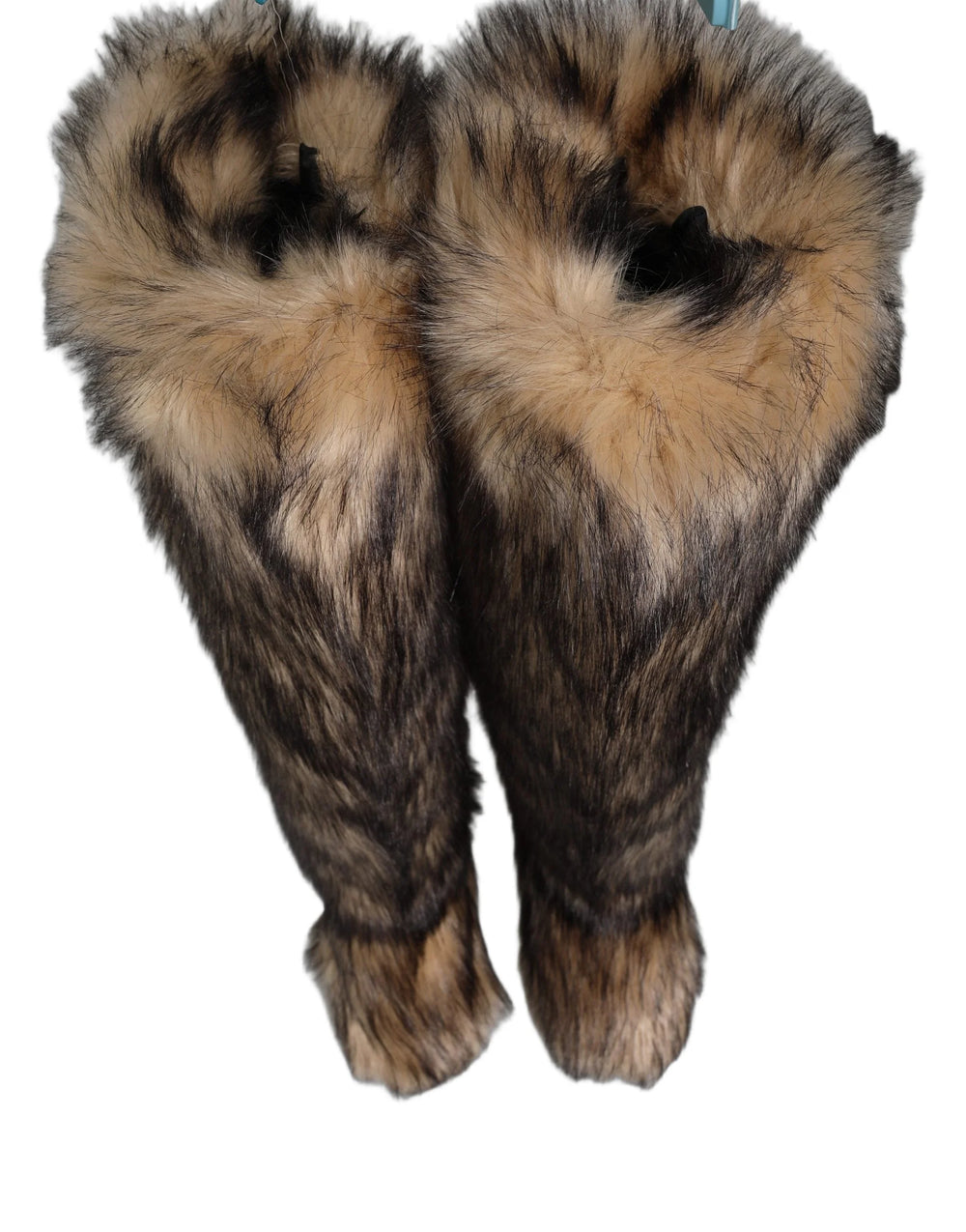 Dolce & Gabbana Brown Faux Skim Ski Fur Knee High Boots Shoes - EU44/US11