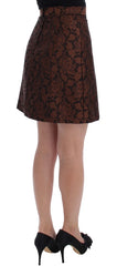 Dolce & Gabbana Brown Floral Brocade Mini Bubble Skirt - IT40|S - Skirts