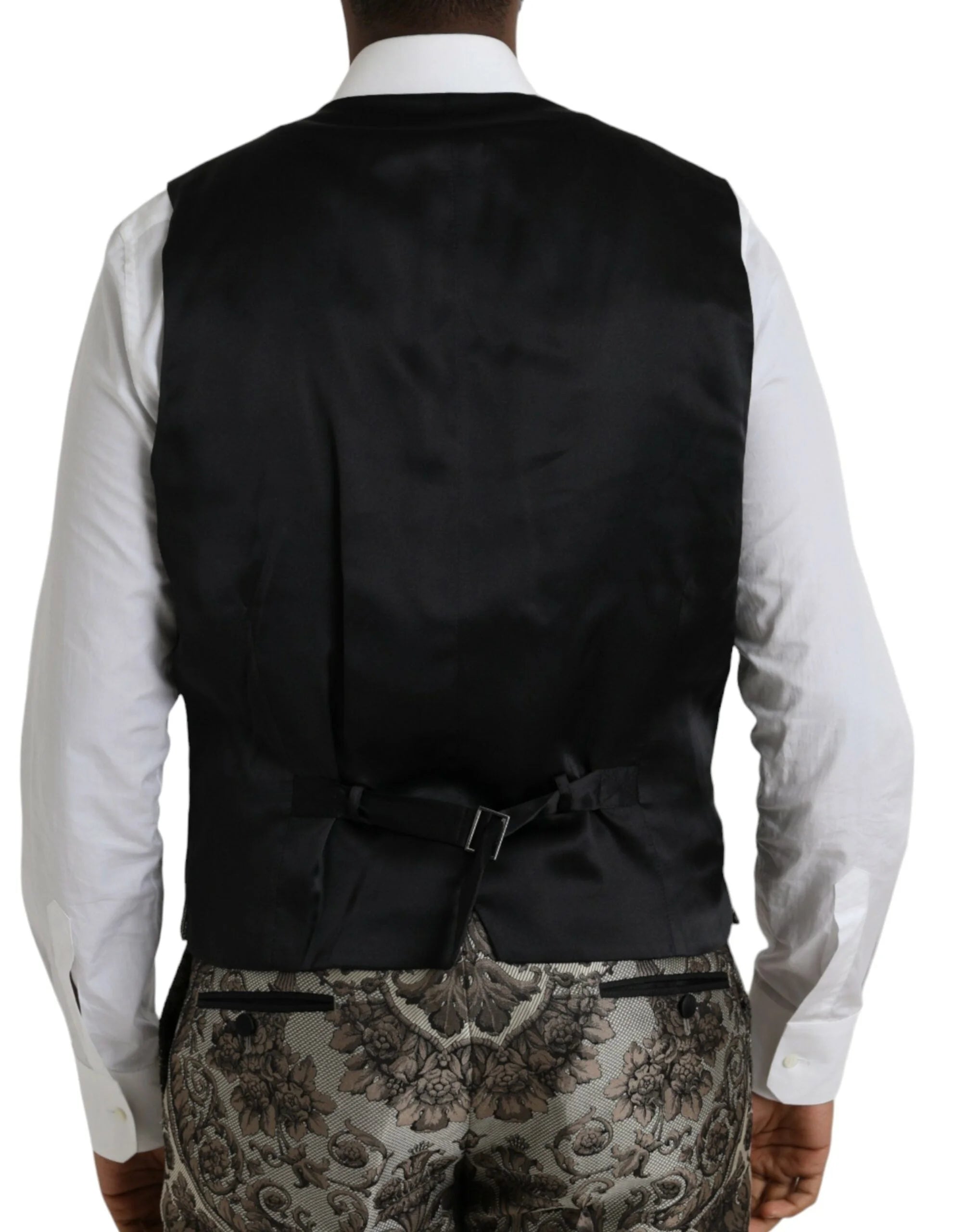 Dolce & Gabbana Brown Floral Jacquard Formal 3 Piece Suit - IT54 | XL - Pant Suits