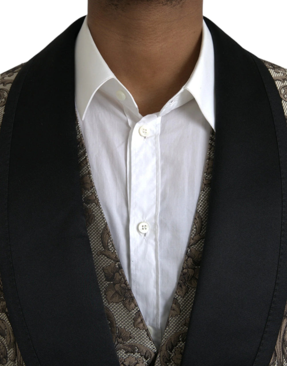 Dolce & Gabbana Brown Floral Jacquard Formal 3 Piece Suit - IT54 | XL - Pant Suits