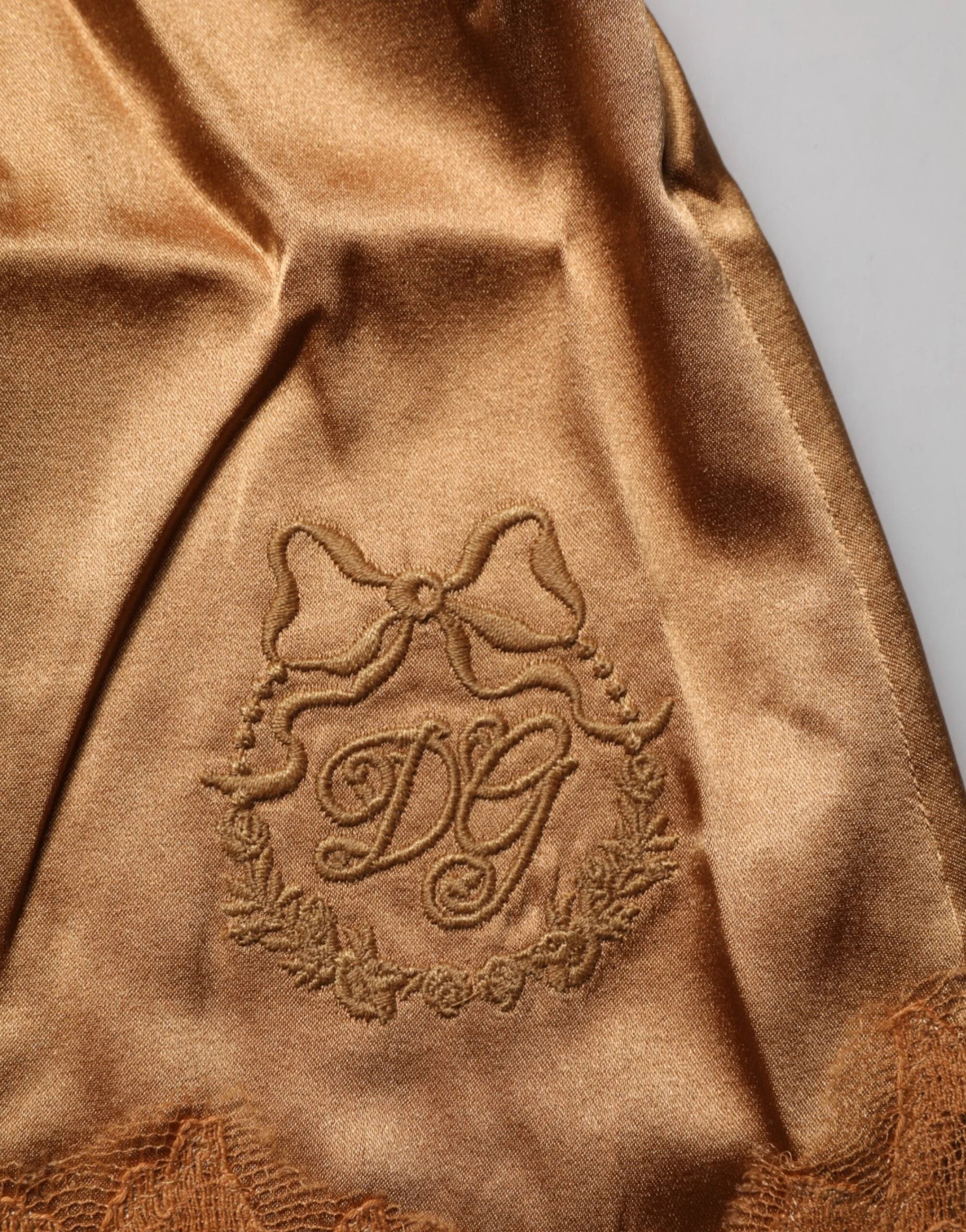 Dolce & Gabbana Brown Floral Lace Tank Lingerie Sleepwear Underwear - IT3 | M - Women’s Underwear Slips