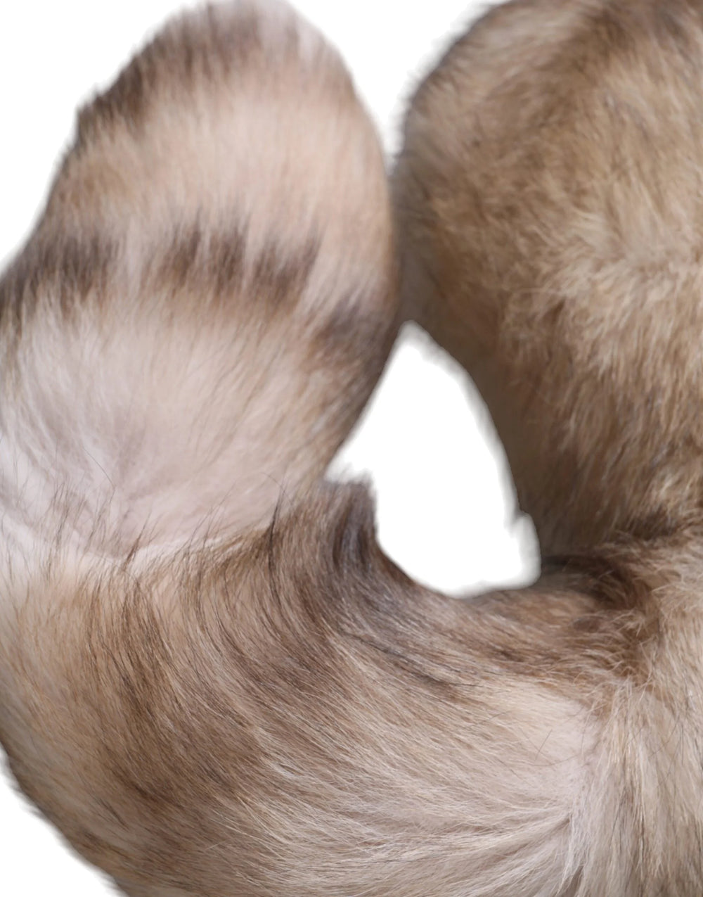 Dolce & Gabbana Brown Frost Fox Fur Neck Warmer Winter Scarf - Scarves & Shawls