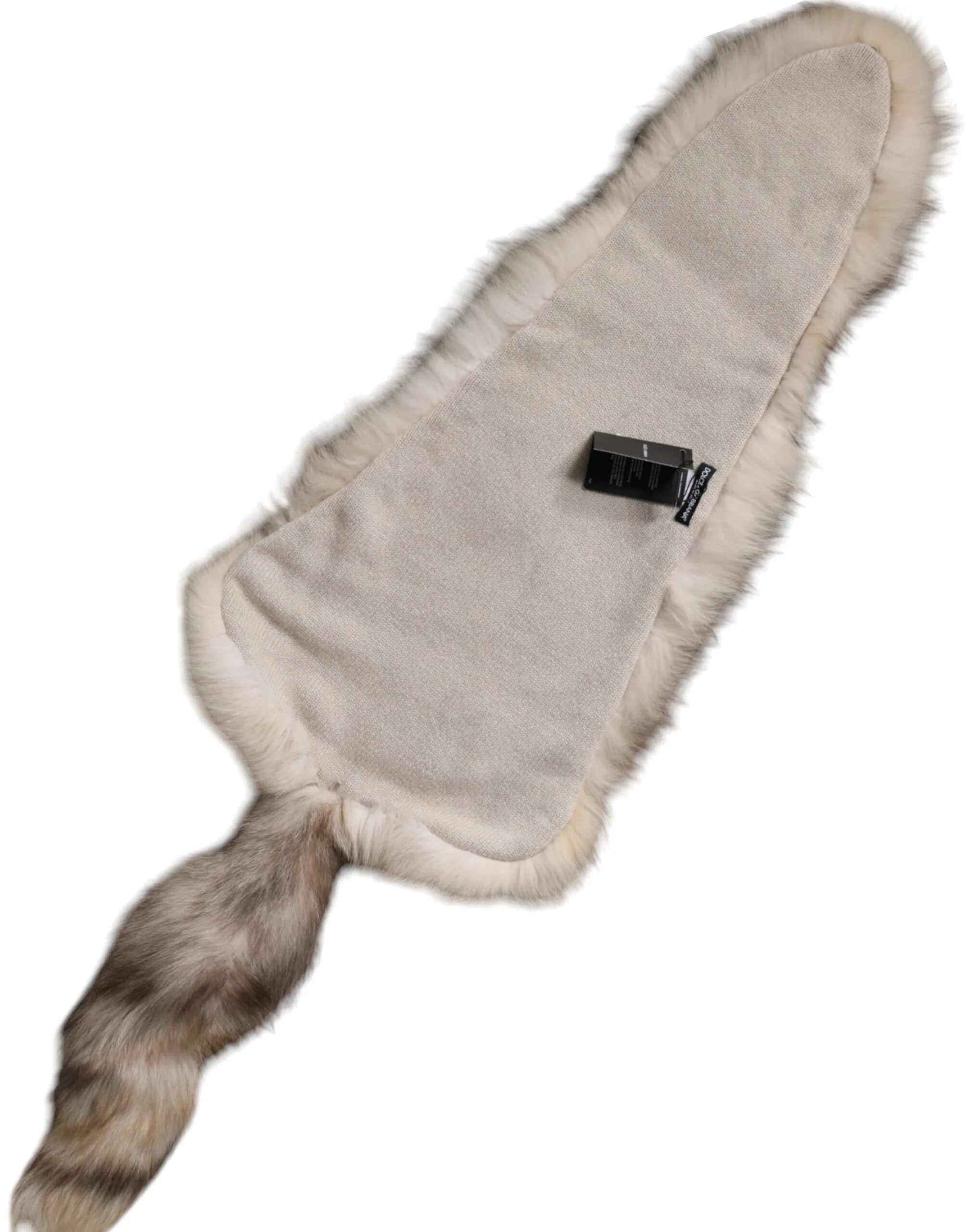 Dolce & Gabbana Brown Frost Fox Fur Neck Warmer Winter Scarf - Scarves & Shawls
