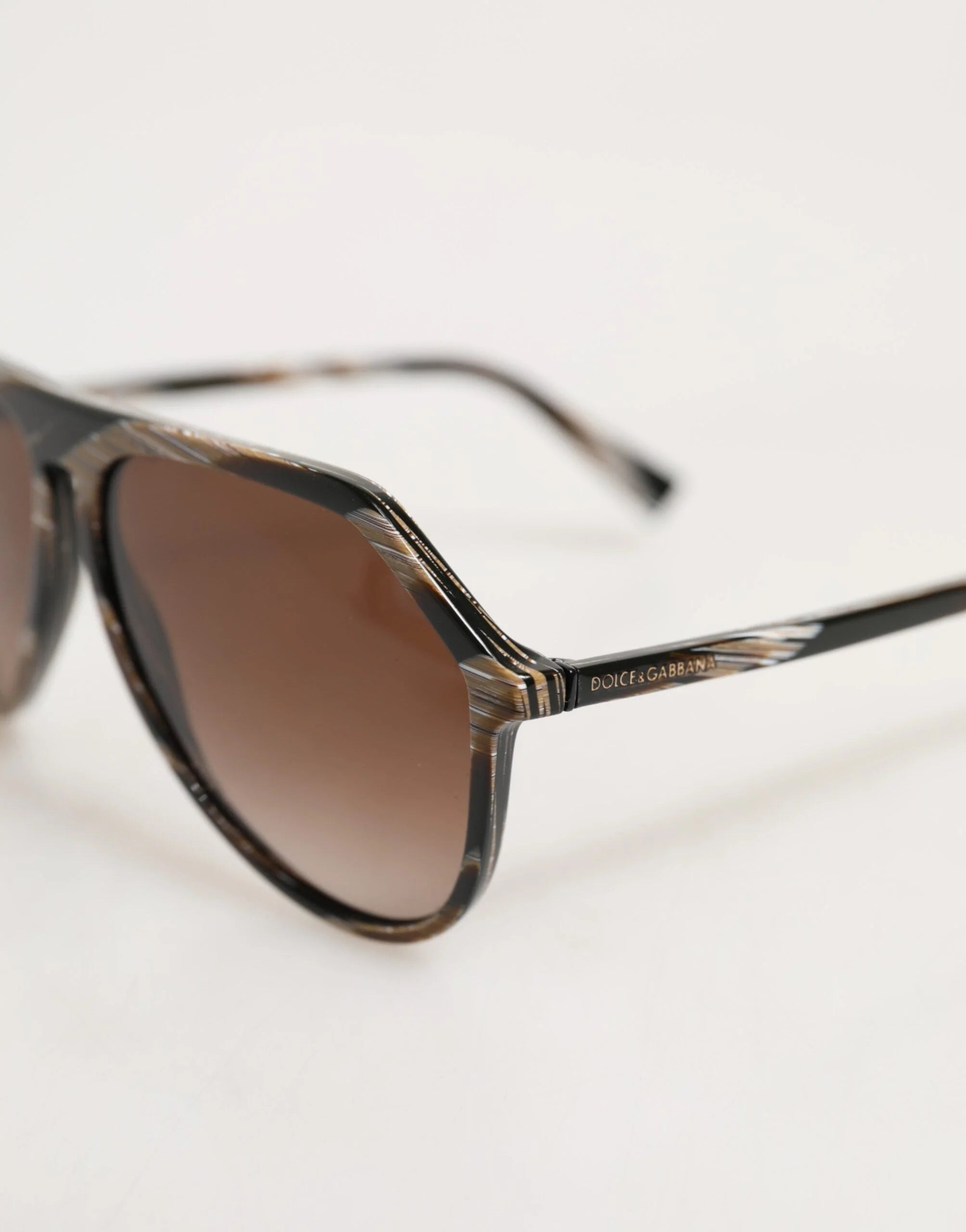 Dolce & Gabbana Brown Full Rim Acetate Pilot Eyewear Sunglasses - Sunglasses