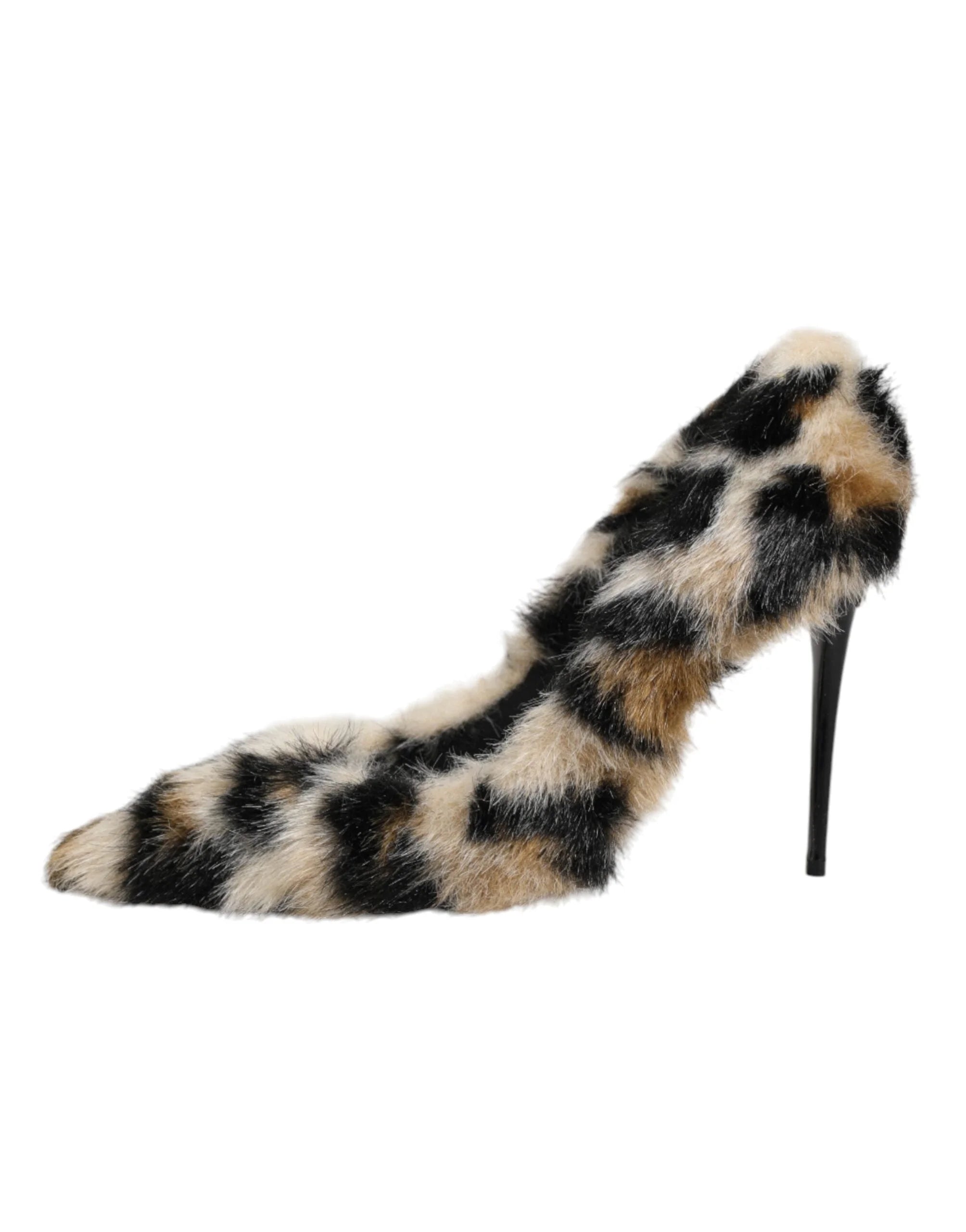 Dolce & Gabbana Brown Fur Leopard High Heels Pumps Shoes - EU39/US8.5 - Heels