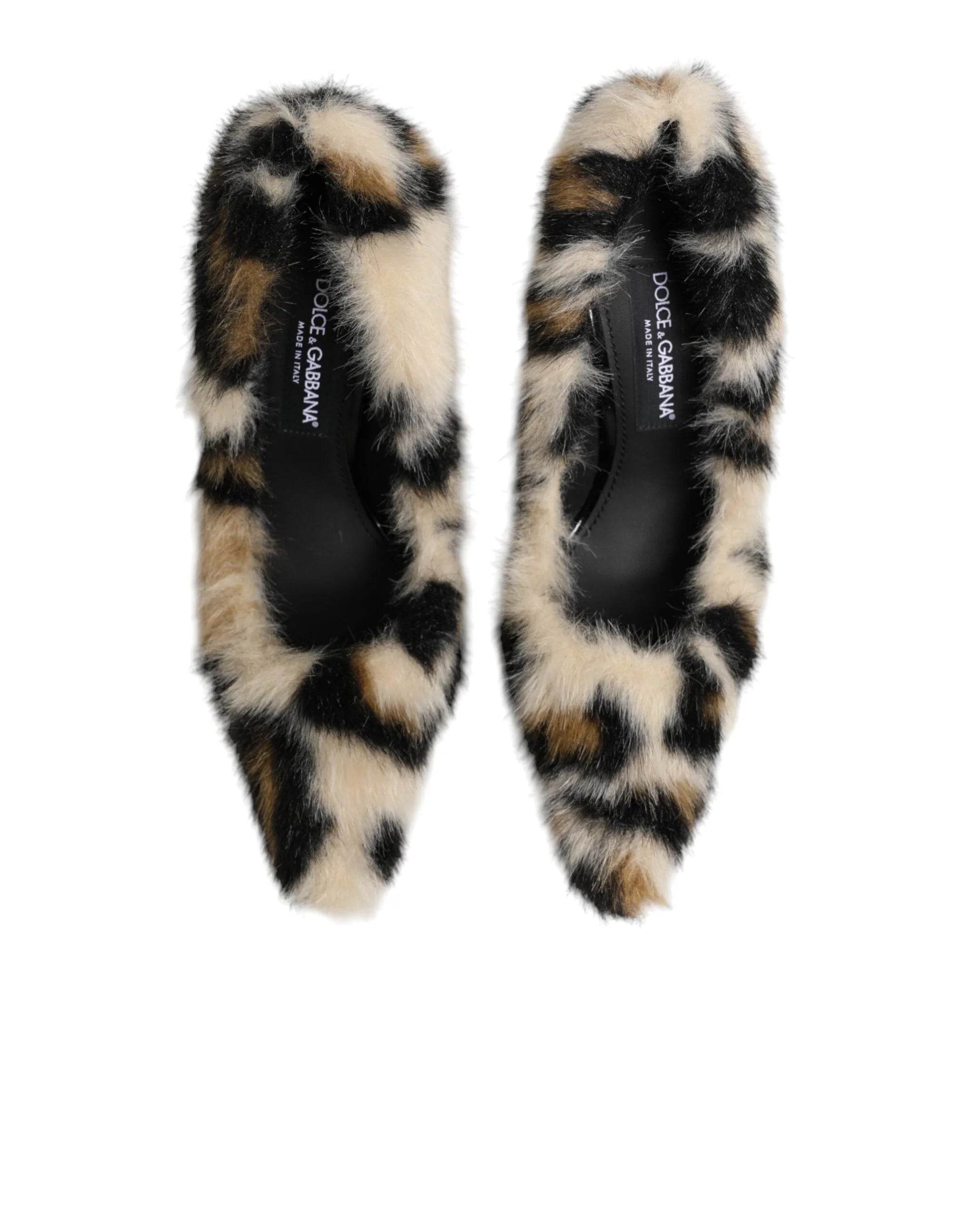 Dolce & Gabbana Brown Fur Leopard High Heels Pumps Shoes - EU39/US8.5 - Heels