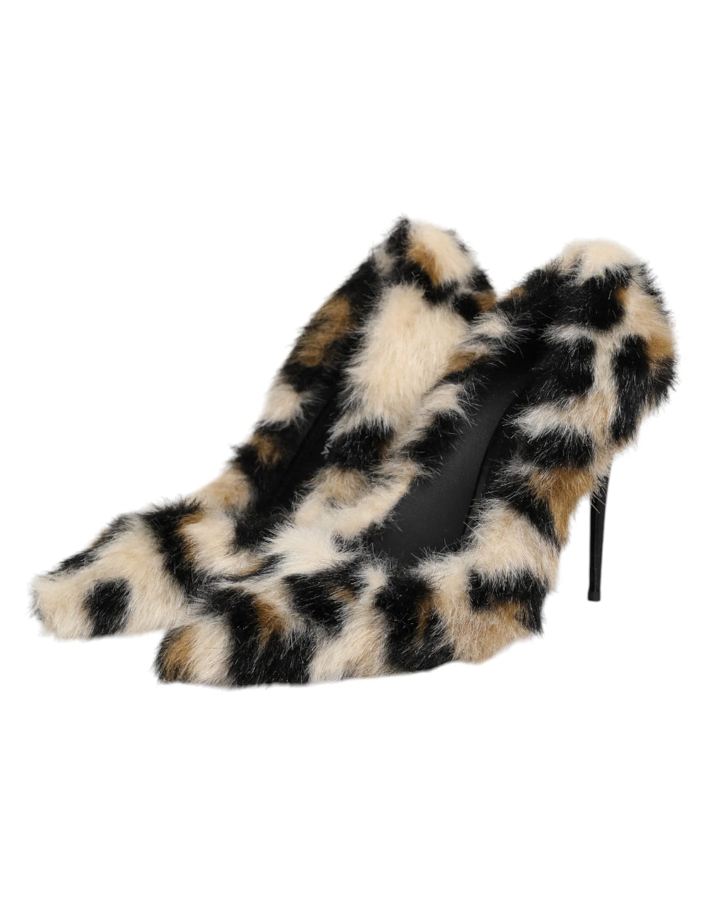 Dolce & Gabbana Brown Fur Leopard High Heels Pumps Shoes - EU39/US8.5 - Heels
