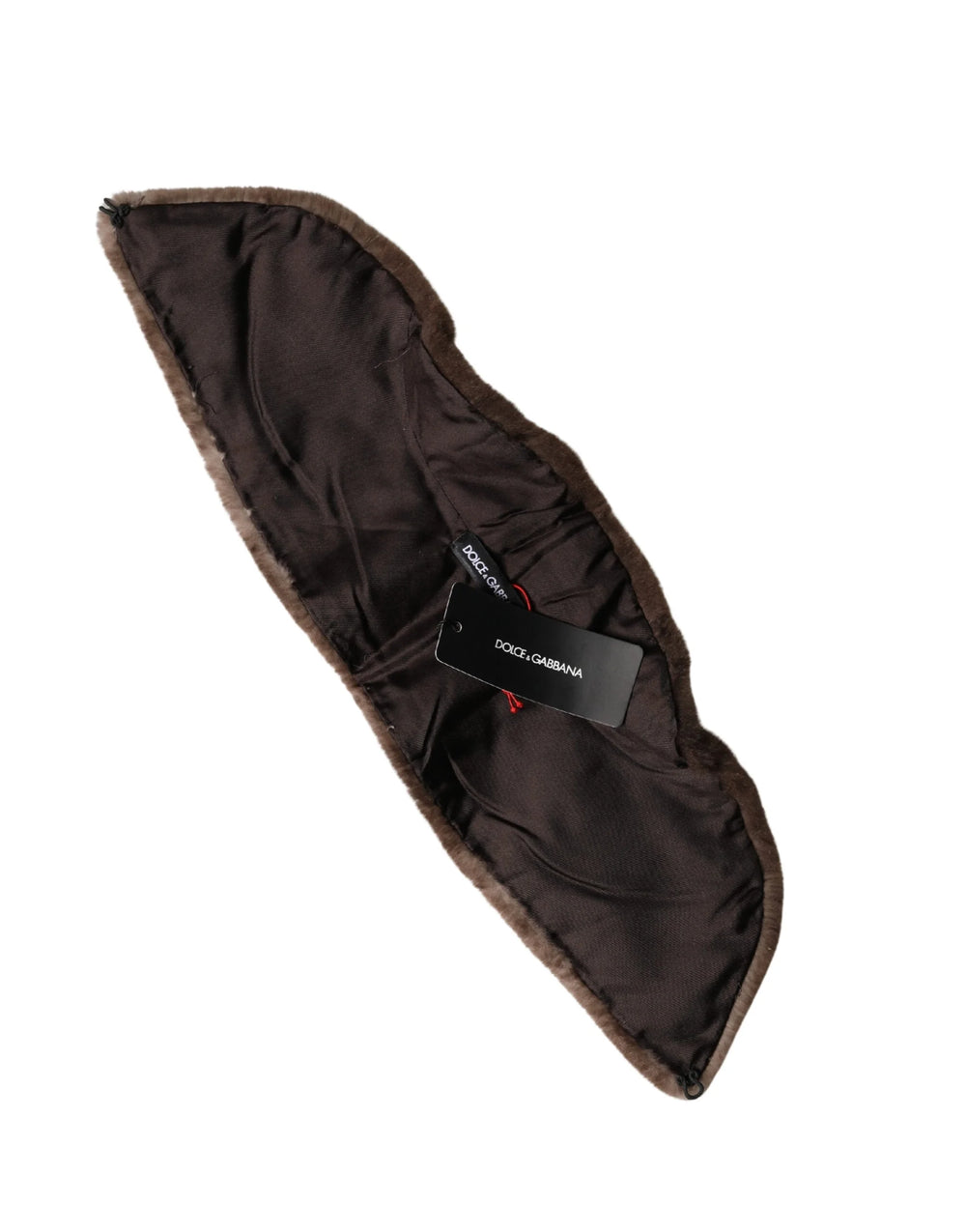Dolce & Gabbana Brown Fur Shoulder Collar Neck Wrap 60cm x 14cm Scarf