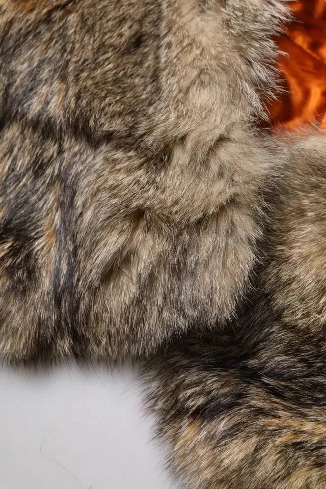 Dolce & Gabbana Brown Fur Shoulder Collar Neck Wrap Scarf - Scarves & Shawls