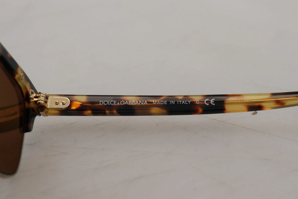 Dolce & Gabbana Brown Gold Acetate Havana DG430A Sunglasses - Sunglasses