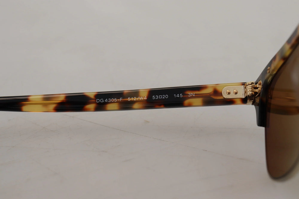 Dolce & Gabbana Brown Gold Acetate Havana DG430A Sunglasses - Sunglasses