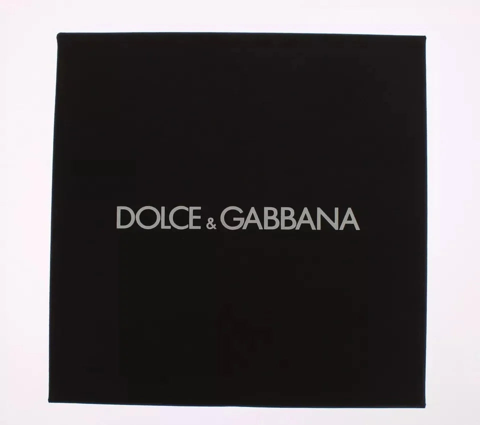 Dolce & Gabbana Brown Gold Raffia Leather Clasp Finder Chain Keyring