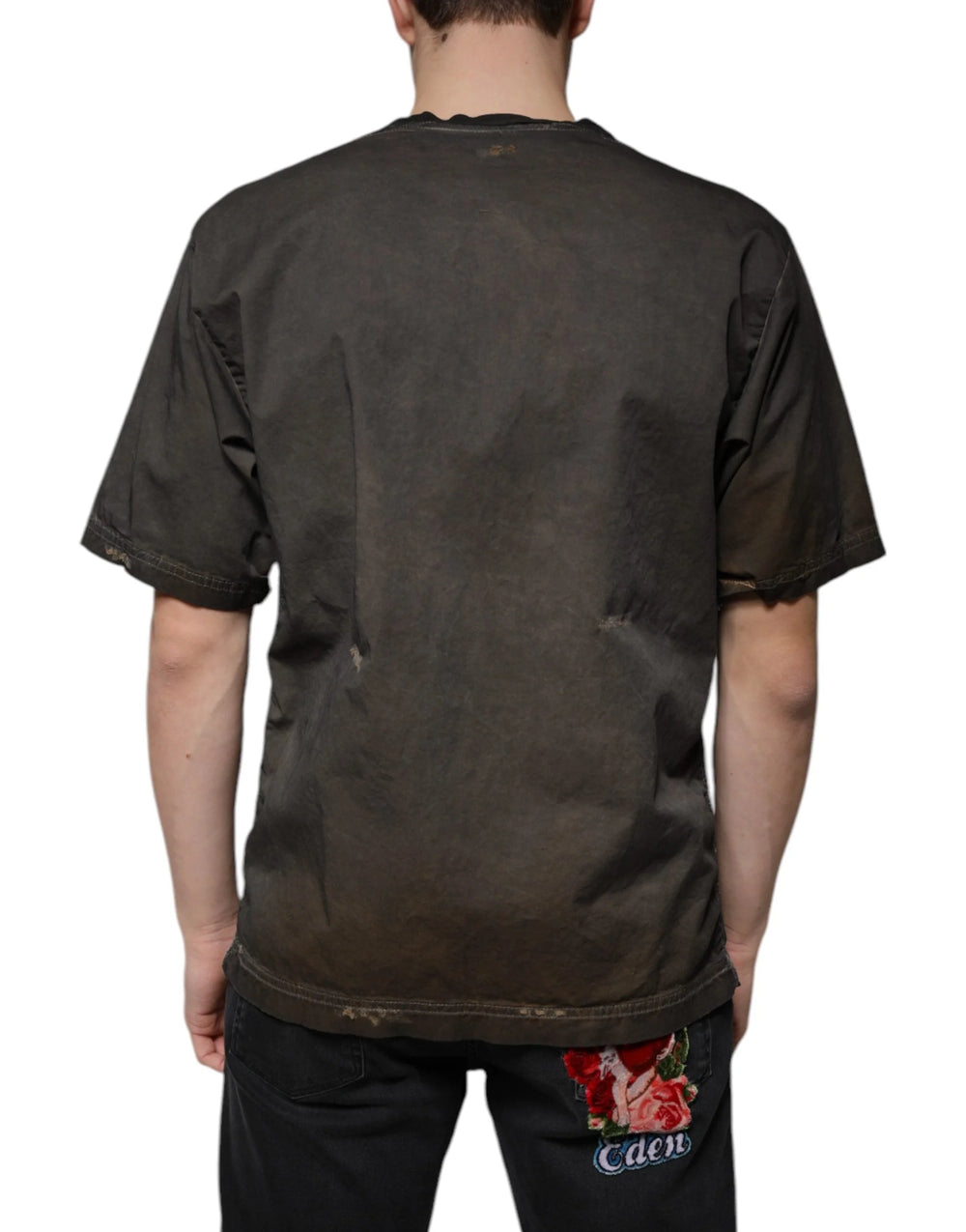 Dolce & Gabbana Brown Graphic Print Cotton Round Neck T-shirt - IT48 | M - T-Shirts