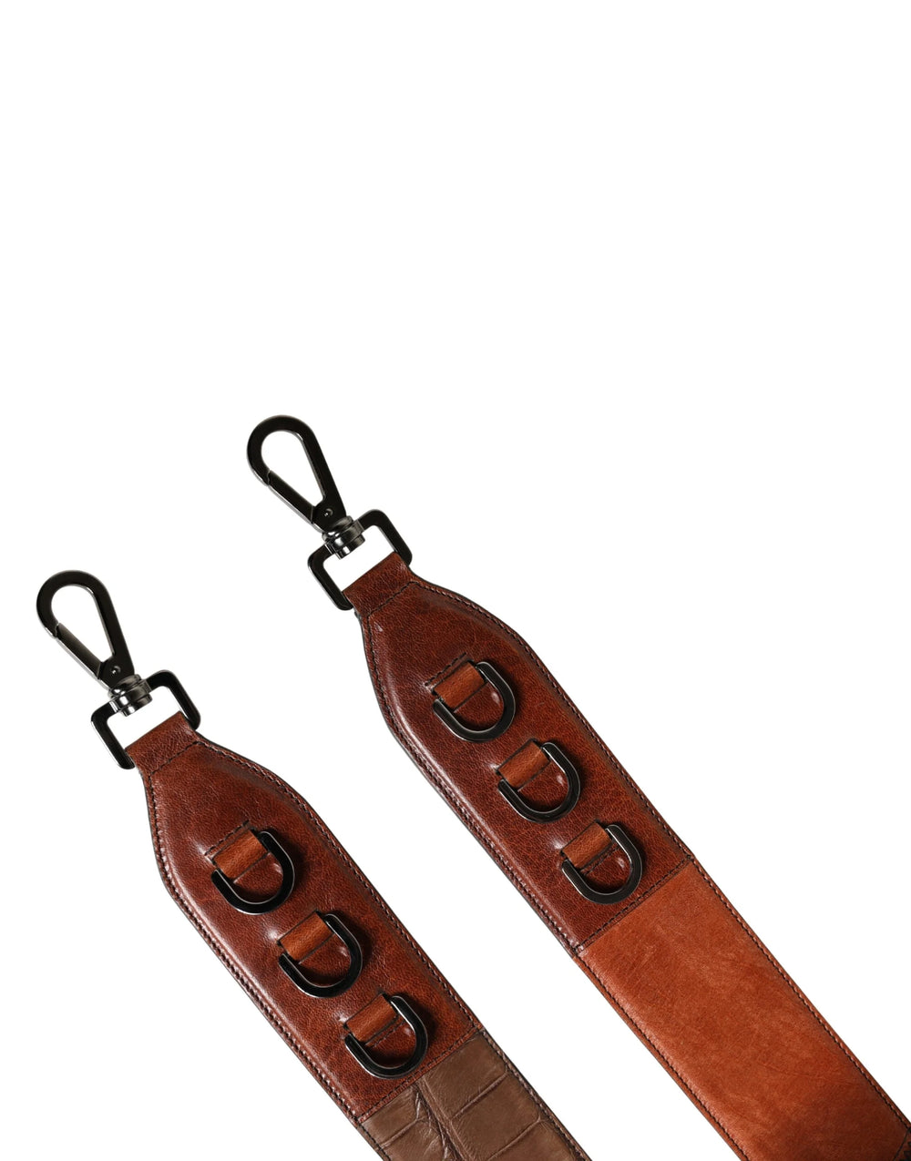 Dolce & Gabbana Bruine Houten Fluweel Leer Tas Accessoire Schouderband - Tas Riemen & Handgrepen