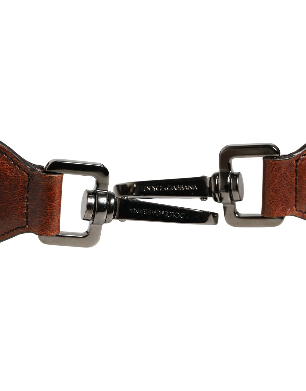 Dolce & Gabbana Bruine Houten Fluweel Leer Tas Accessoire Schouderband - Tas Riemen & Handgrepen