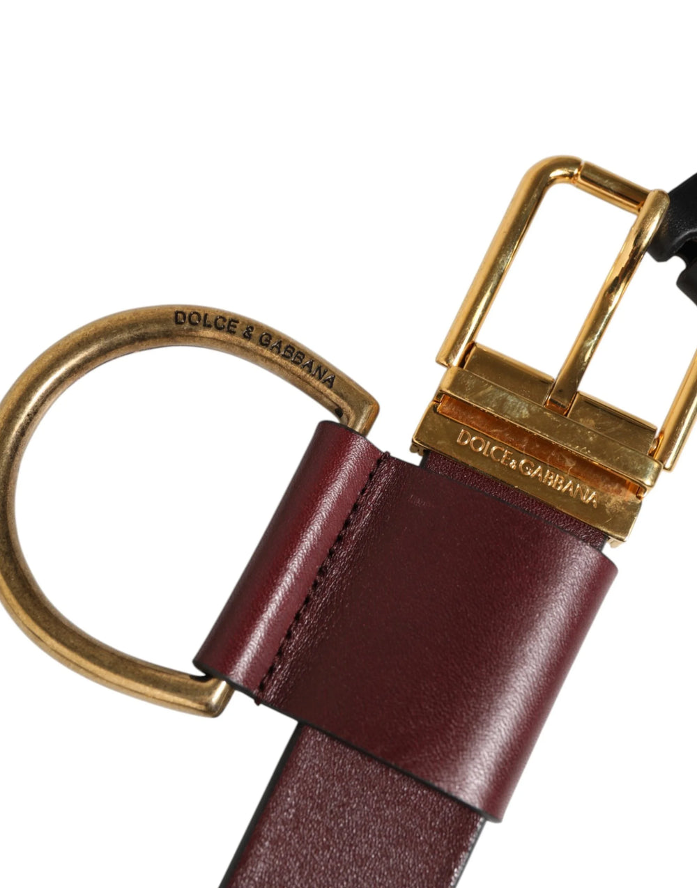 Dolce & Gabbana Brown Key Ring Clip Attachments Buckle Belt - 90 cm / 36 Inches - Belts