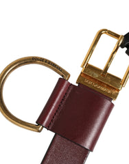 Dolce & Gabbana Brown Key Ring Clip Attachments Buckle Belt - 90 cm / 36 Inches - Belts