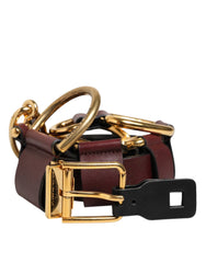 Dolce & Gabbana Brown Key Ring Clip Attachments Buckle Belt - 90 cm / 36 Inches - Belts