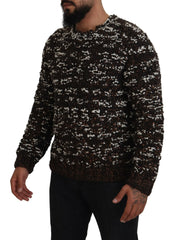 Dolce & Gabbana Brown Knitted Wool Fatto A Mano Sweater - Sweaters