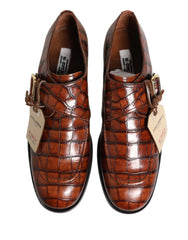 Dolce & Gabbana Brown Lace Up Leather Derby Dress Men Shoes - EU44/US11