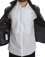 Dolce & Gabbana Brown Lambskin Leather Zipper Jacket - IT48 | M - Bomber Jackets