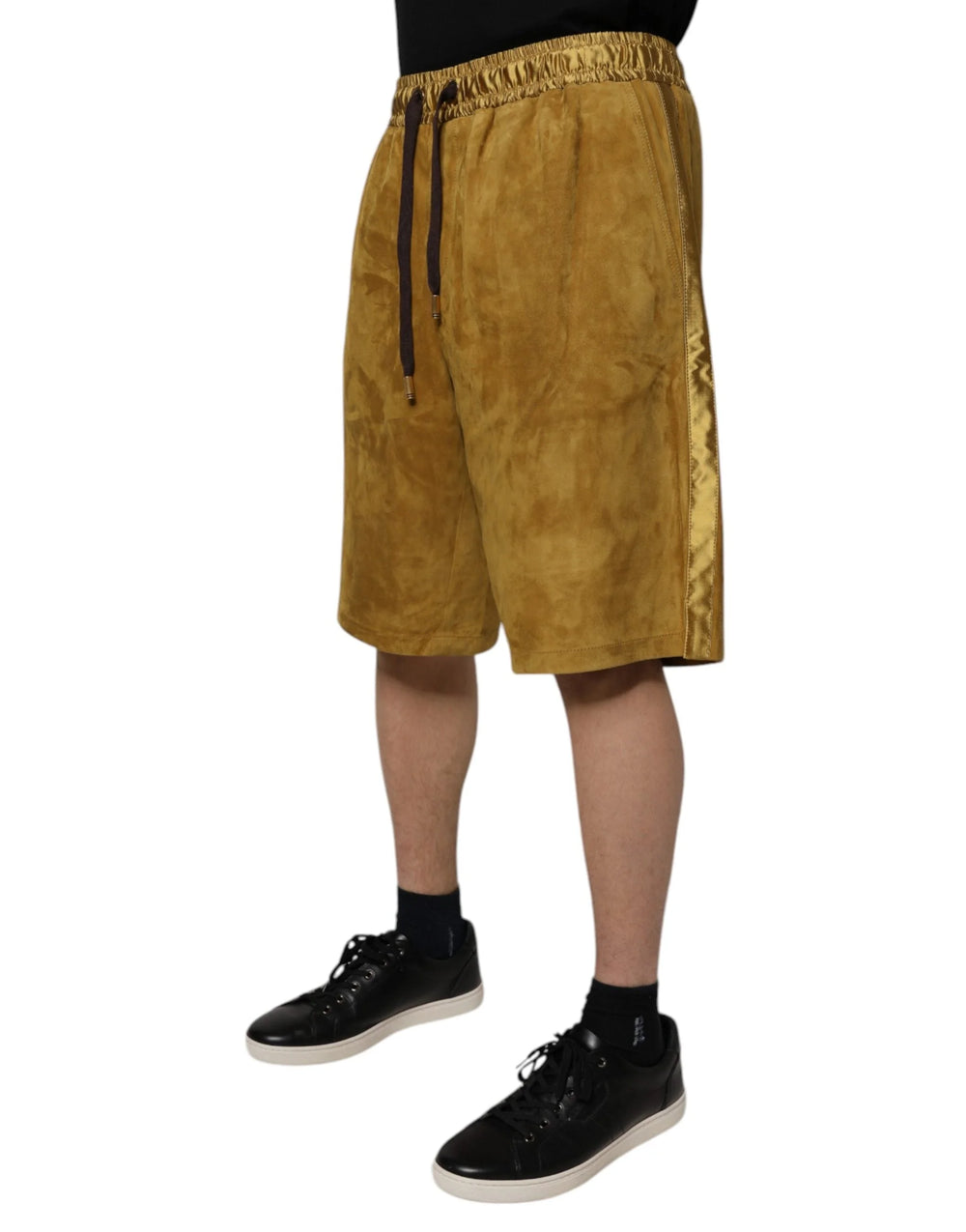 Dolce & Gabbana Brown Lambskin Suede Men Bermuda Shorts - IT50 | L - Bermudas