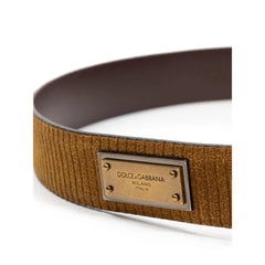 Dolce & Gabbana Brown Leather Belt - 90 cm / 36 Inches - Belts