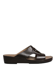 Dolce & Gabbana Brown Leather Cutout DG Logo Sandals Shoes - EU44/US11