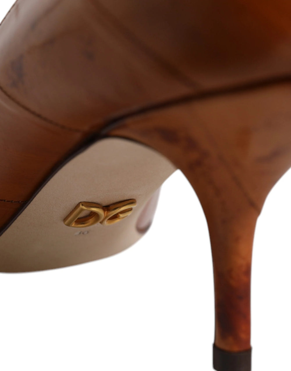 Dolce & Gabbana Brun Skinn Kitten Hæler Pumps Sko - EU36.5/US6