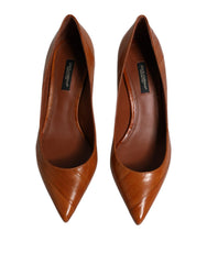 Dolce & Gabbana Brun Skinn Kitten Hæler Pumps Sko - EU36.5/US6