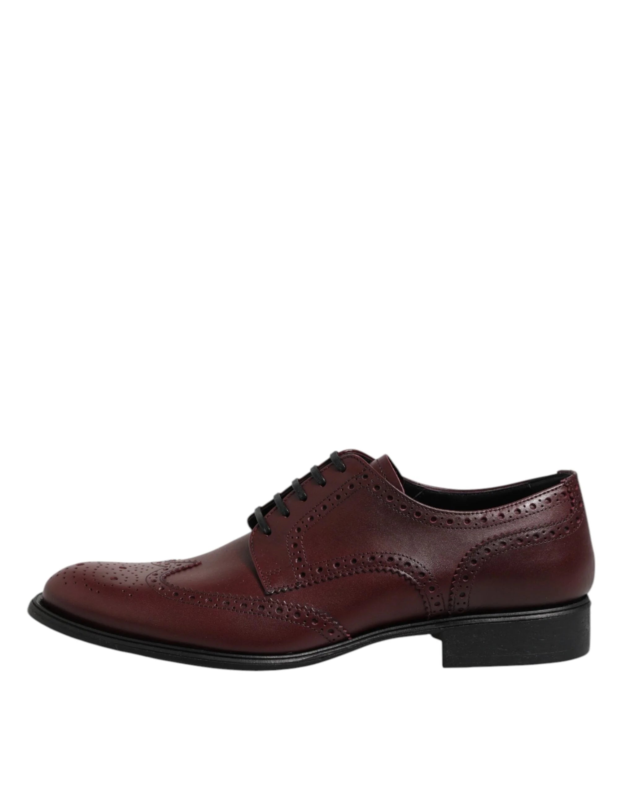 Dolce & Gabbana Brown Leather Lace Up Derby Dress Shoes - EU42/US9 - Shoes
