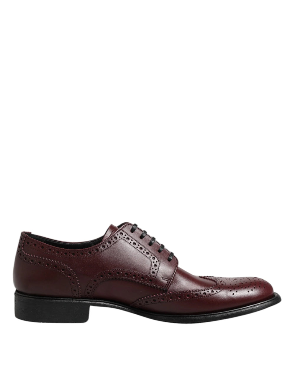 Dolce & Gabbana Brown Leather Lace Up Derby Dress Shoes - EU42/US9 - Shoes