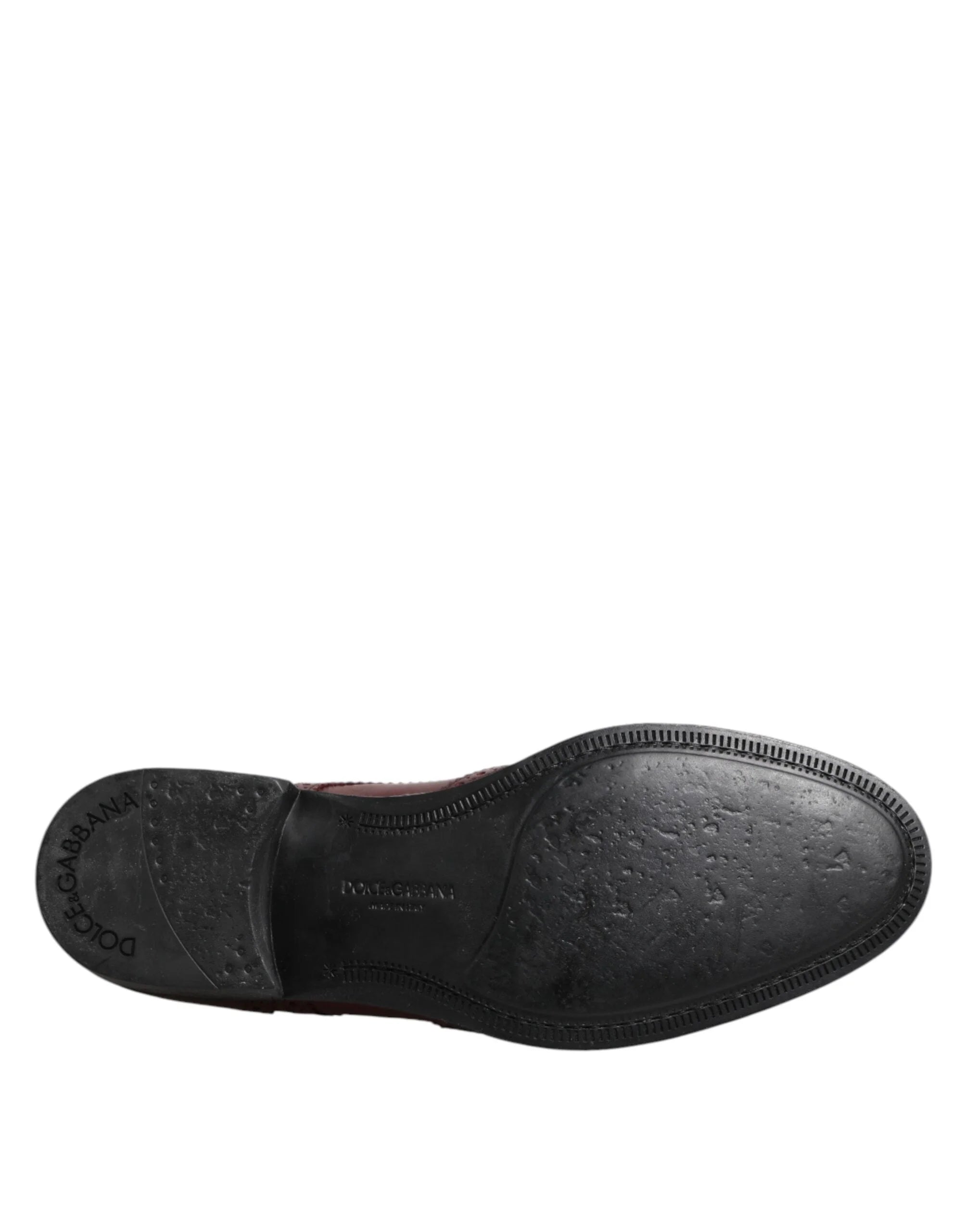 Dolce & Gabbana Brown Leather Lace Up Derby Dress Shoes - EU42/US9 - Shoes
