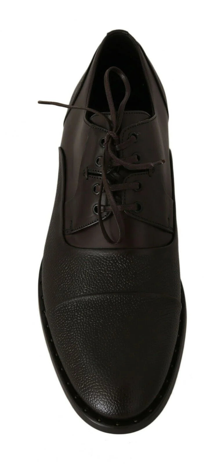 Dolce & Gabbana Brown Leather Laceups Dress Mens Shoes - EU40/US7 - Shoes