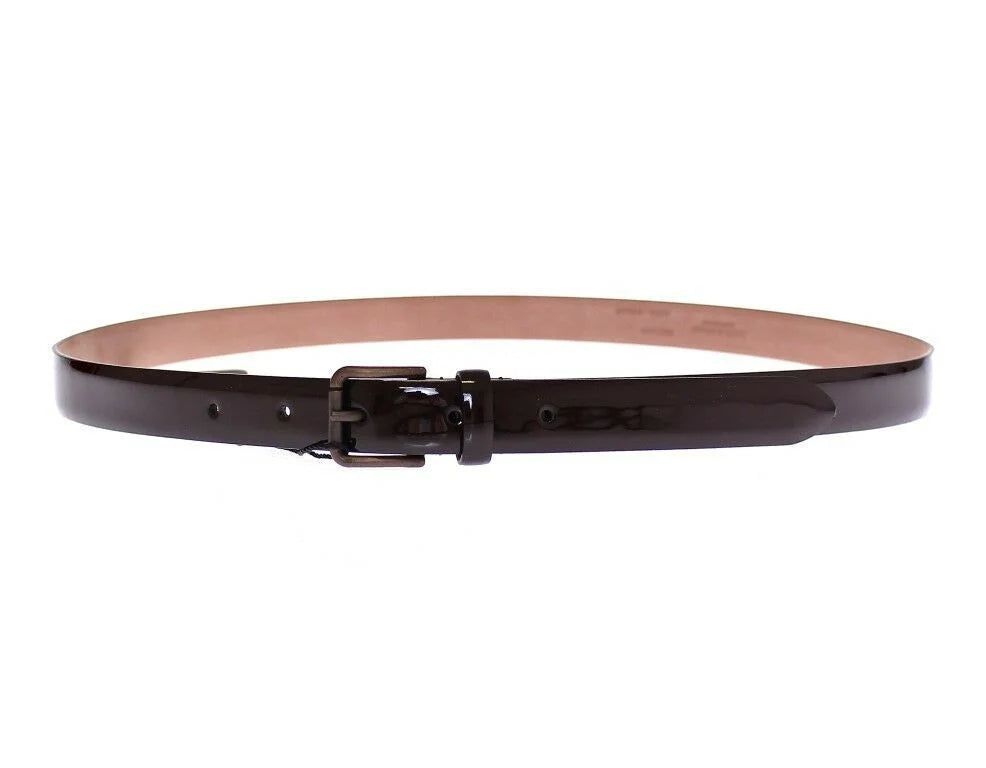 Dolce & Gabbana Brown Leather Logo Belt Cintura Belt - 90 cm / 36 Inches - Belts